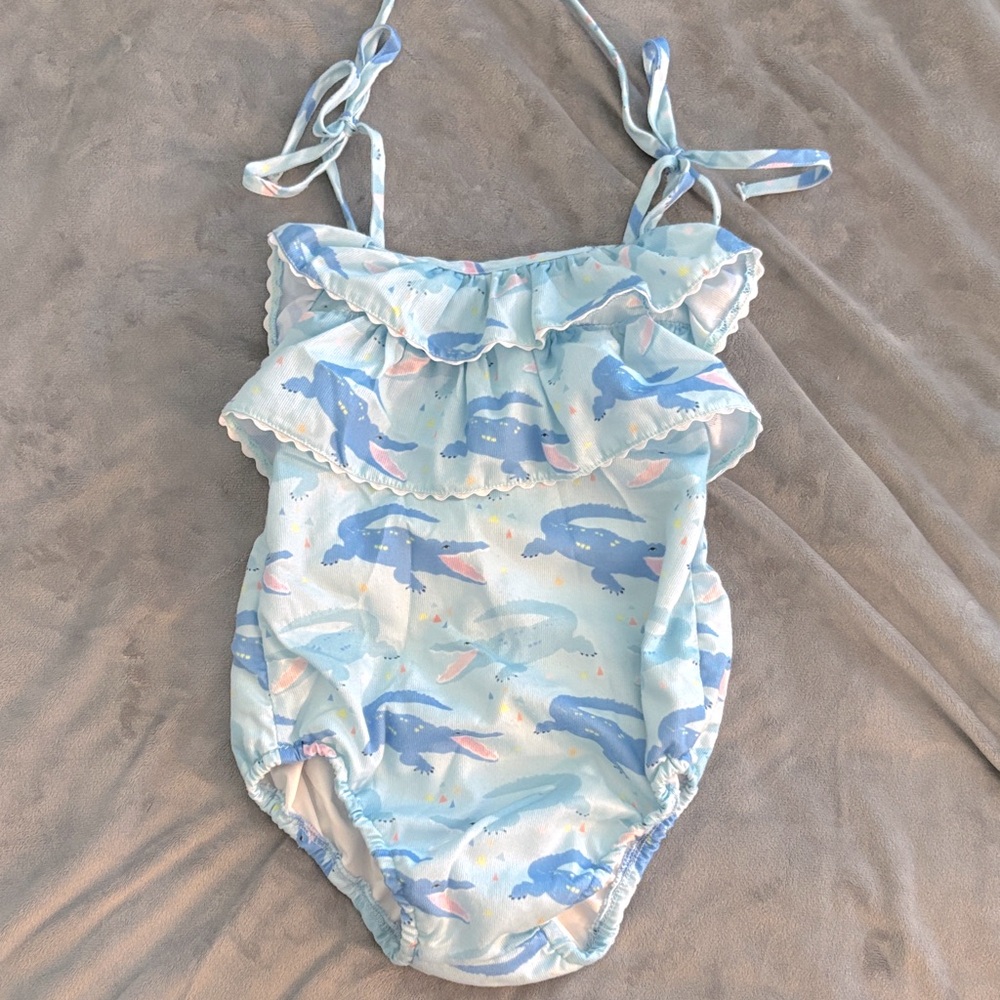 Smockingbird alligator romper